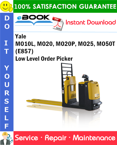 Yale MO10L, MO20, MO20P, MO25, MO50T (E857) Low Level Order Picker