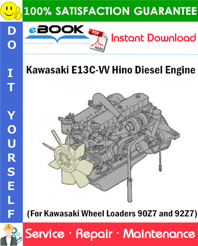 Kawasaki E13C-VV Hino Diesel Engine Service Repair Manual