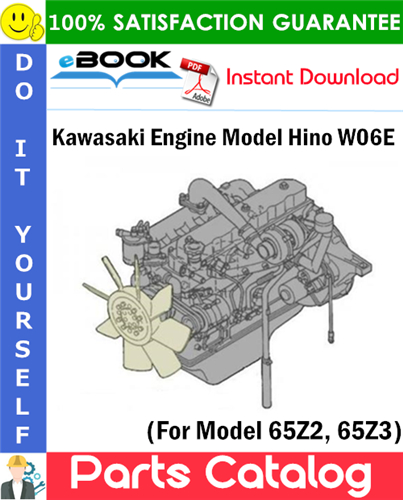 Kawasaki Engine Model Hino W06E Parts Catalog