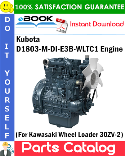 Kubota D1803-M-DI-E3B-WLTC1 Engine Parts Catalog