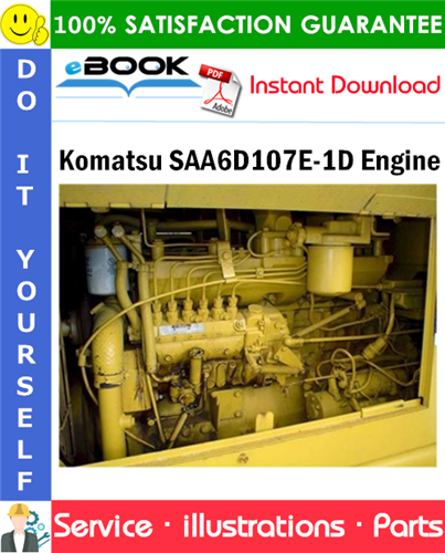 Komatsu SAA6D107E-1D Engine Parts Manual (S/N 36477692 and up)