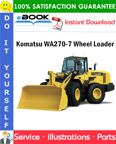 Komatsu WA270-7 Wheel Loader Parts Manual (S/N A27001 and up)