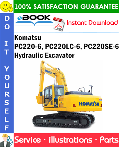 Komatsu PC220-6, PC220LC-6, PC220SE-6 Hydraulic Excavator Parts Manual
