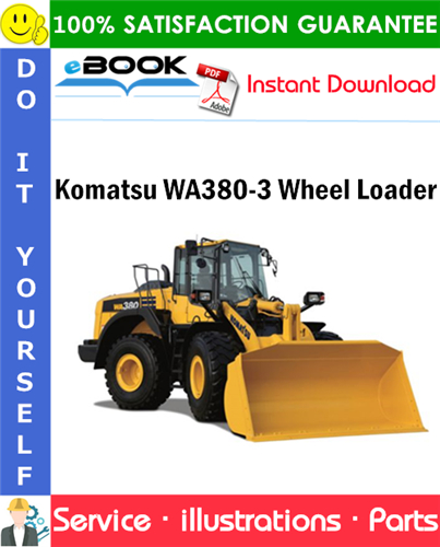 Komatsu WA380-3 Wheel Loader Parts Manual (S/N 16338 and up)
