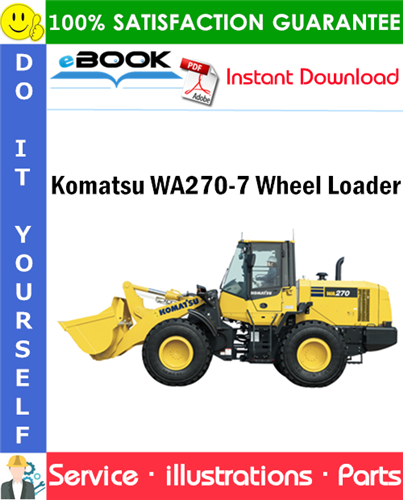 Komatsu WA270-7 Wheel Loader Parts Manual (S/N 80001 and up)