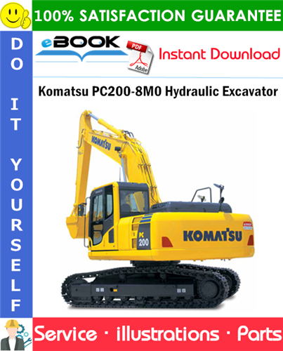 Komatsu PC200-8M0 Hydraulic Excavator Parts Manual (S/N J60001 and up)