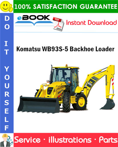 Komatsu WB93S-5 Backhoe Loader Parts Manual (S/N F50003 and up)