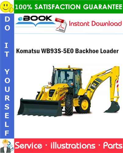 Komatsu WB93S-5E0 Backhoe Loader Parts Manual (S/N F20526 and up)