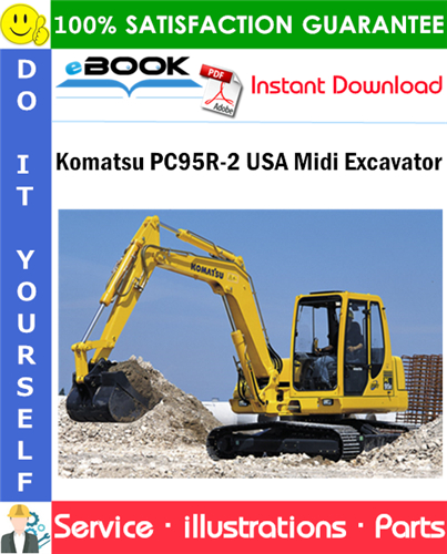 Komatsu PC95R-2 USA Midi Excavator Parts Manual (S/N 21D5200330 and up)