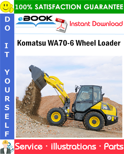 Komatsu WA70-6 Wheel Loader Parts Manual (S/N H60051 and Up)