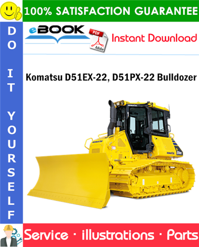 Komatsu D51EX-22, D51PX-22 Bulldozer Parts Manual (S/N B10001 and up)