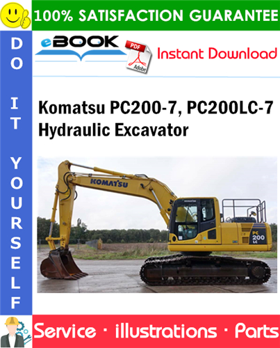 Komatsu PC200-7, PC200LC-7 Hydraulic Excavator Parts Manual (S/N C70001 and up)