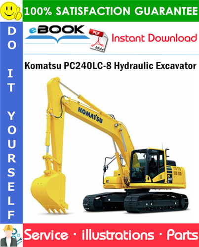 Komatsu PC240LC-8 Hydraulic Excavator Parts Manual (S/N B10001 and up)