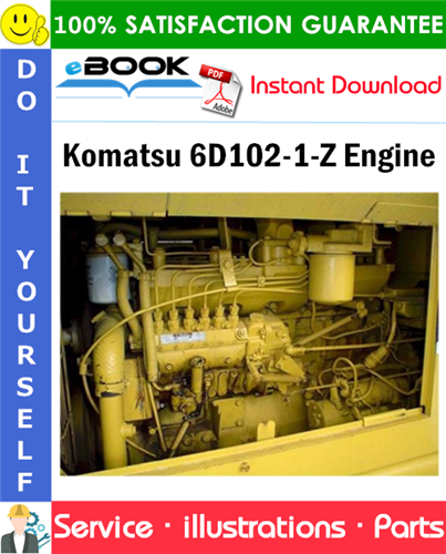 Komatsu 6D102-1-Z Engine Parts Manual (S/N 30707205 and up)