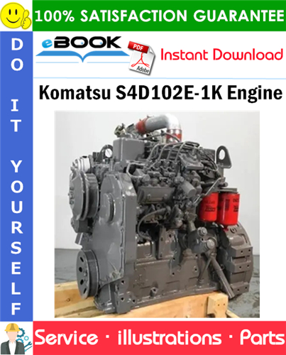 Komatsu S4D102E-1K Engine Parts Manual (S/N 26200163 and up)