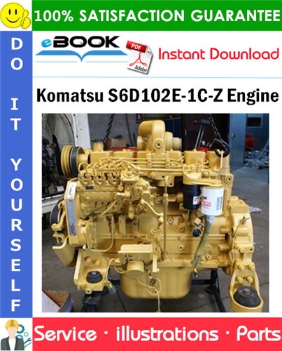 Komatsu S6D102E-1C-Z Engine Parts Manual (S/N 26200929 and up)