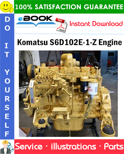 Komatsu S6D102E-1-Z Engine Parts Manual (S/N 30707205 and up)
