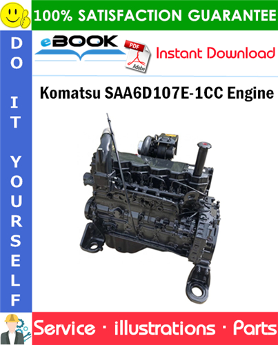 Komatsu SAA6D107E-1CC Engine Parts Manual (S/N 26540705 and up)