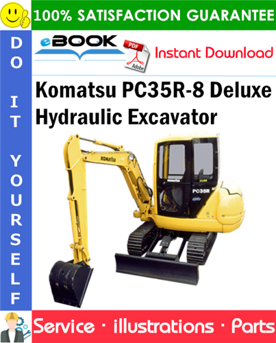 Komatsu PC35R-8 Deluxe Hydraulic Excavator Parts Manual (S/N F20932 and up)