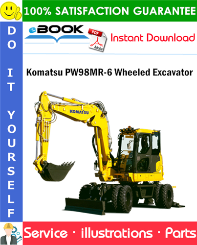Komatsu PW98MR-6 Wheeled Excavator Parts Manual (S/N F00003 and up)
