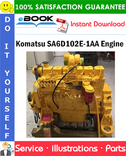 Komatsu SA6D102E-1AA Engine Parts Manual (S/N 21180000 and up)