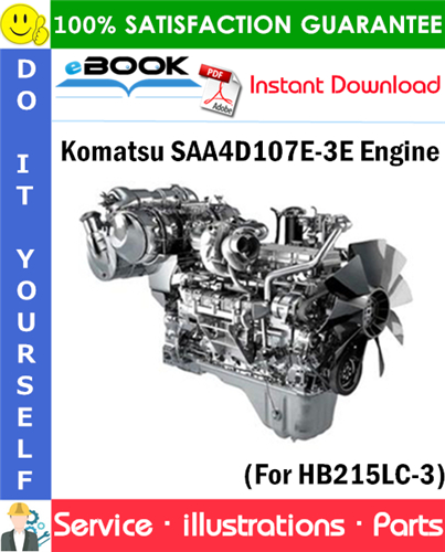 Komatsu SAA4D107E-3E Engine Parts Manual (S/N 26664037 and up)