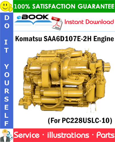 Komatsu SAA6D107E-2H Engine Parts Manual (S/N 26603998 and up)