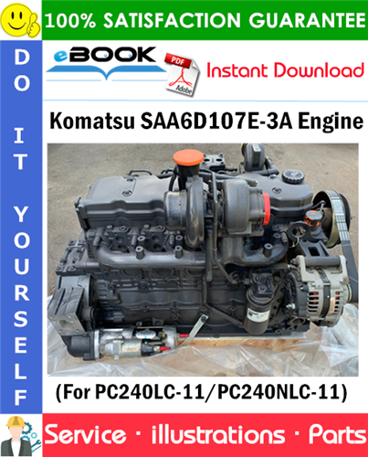 Komatsu SAA6D107E-3A Engine Parts Manual (S/N 26606389 and up)