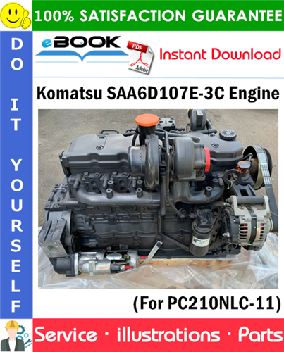 Komatsu SAA6D107E-3C Engine Parts Manual (S/N 22209095 and up)