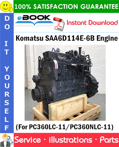 Komatsu SAA6D114E-6B Engine Parts Manual (S/N 21857401 and up)