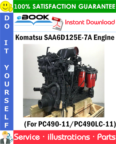 Komatsu SAA6D125E-7A Engine Parts Manual (S/N 860001 and up)