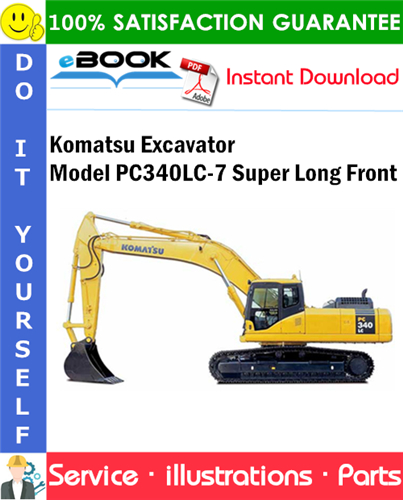 Komatsu Excavator Model PC340LC-7 Super Long Front Parts Manual
