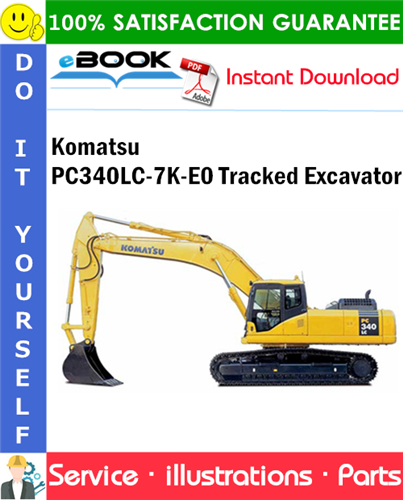 Komatsu PC340LC-7K-E0 Tracked Excavator Parts Manual (S/N K45001 and up)