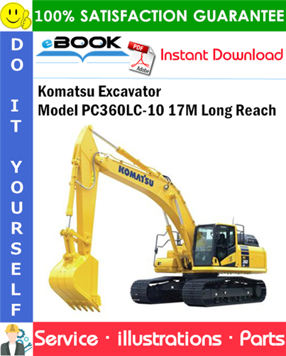 Komatsu Excavator Model PC360LC-10 17M Long Reach Parts Manual