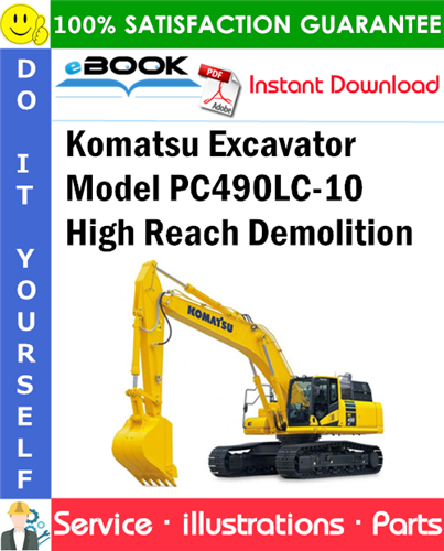 Komatsu Excavator Model PC490LC-10 High Reach Demolition Parts Manual