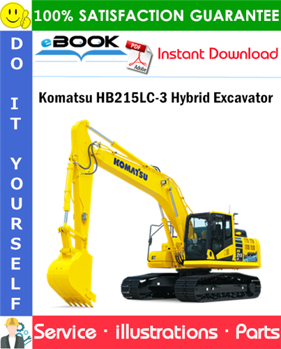 Komatsu HB215LC-3 Hybrid Excavator Parts Manual (S/N 70009 and up)