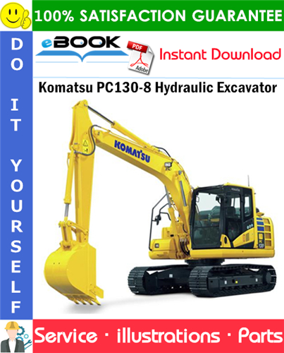 Komatsu PC130-8 Hydraulic Excavator Parts Manual (S/N C30001 and up)