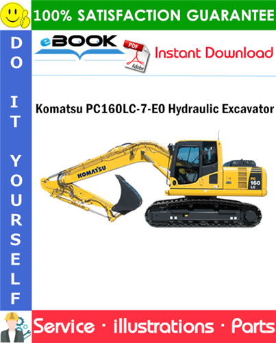 Komatsu PC160LC-7-E0 Hydraulic Excavator Parts Manual (S/N K45001 and up)