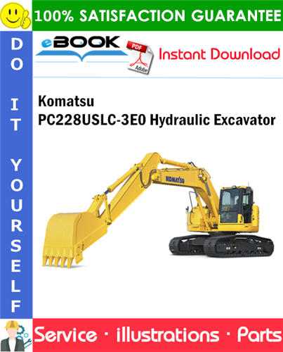 Komatsu PC228USLC-3E0 Hydraulic Excavator Parts Manual (S/N 40001 and up)