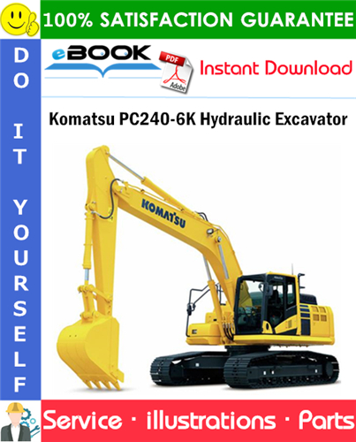 Komatsu PC240-6K Hydraulic Excavator Parts Manual (S/N K30001 and up)