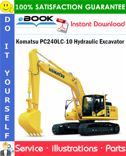 Komatsu PC240LC-10 Hydraulic Excavator Parts Manual (S/N 90001 and up)