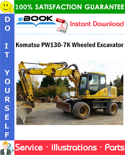 Komatsu PW130-7K Wheeled Excavator Parts Manual (S/N K40001 and up)