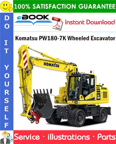 Komatsu PW180-7K Wheeled Excavator Parts Manual (S/N K40001 and up)