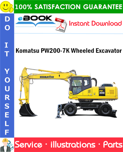 Komatsu PW200-7K Wheeled Excavator Parts Manual (S/N K40001 and up)