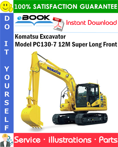 Komatsu Excavator Model PC130-7 12M Super Long Front Parts Manual
