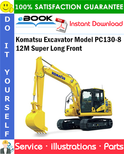 Komatsu Excavator Model PC130-8 12M Super Long Front Parts Manual (S/N 80497)