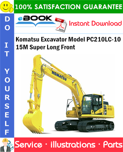 Komatsu Excavator Model PC210LC-10 15M Super Long Front Parts Manual