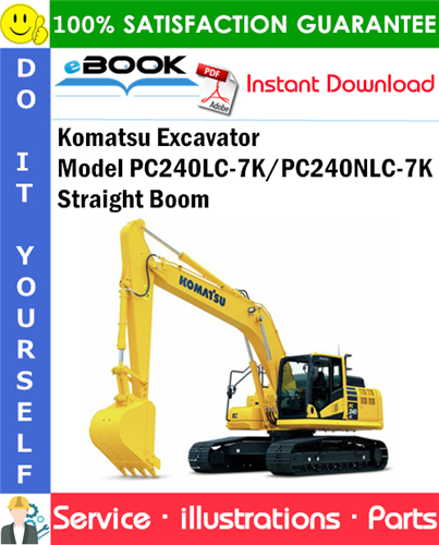 Komatsu Excavator Model PC240LC-7K/PC240NLC-7K Straight Boom Parts Manual