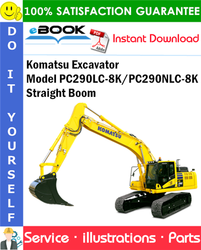 Komatsu Excavator Model PC290LC-8K/PC290NLC-8K Straight Boom Parts Manual