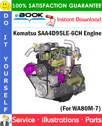 Komatsu SAA4D95LE-6CH Engine Parts Manual (S/N 705134 and up)